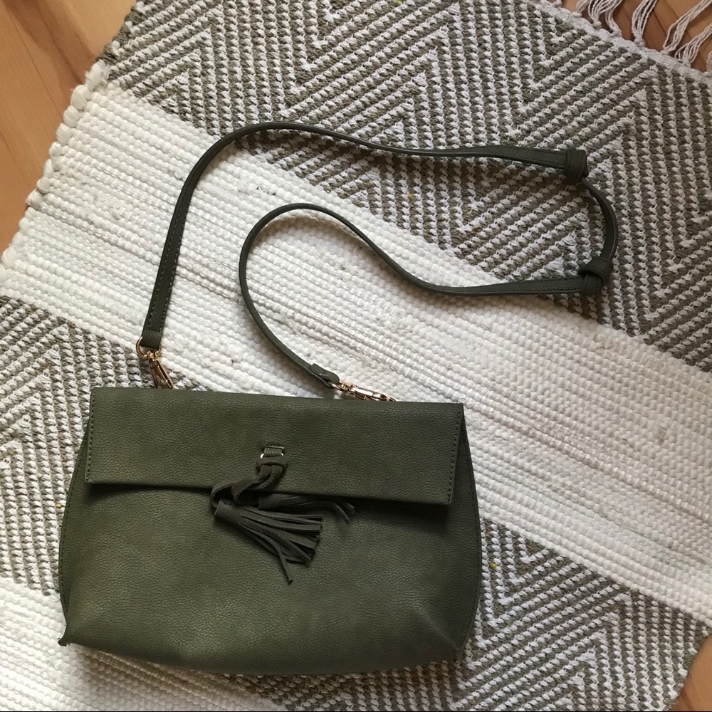 Anthropologie sage green purse mint condition
